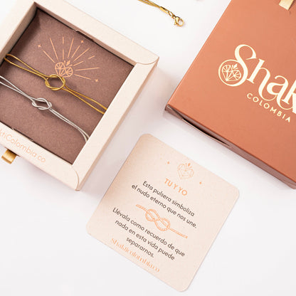 Pulseras Tu Y Yo 2X1 Amigas + Caja + Tarjeta Gratis 🎁🫰🏻