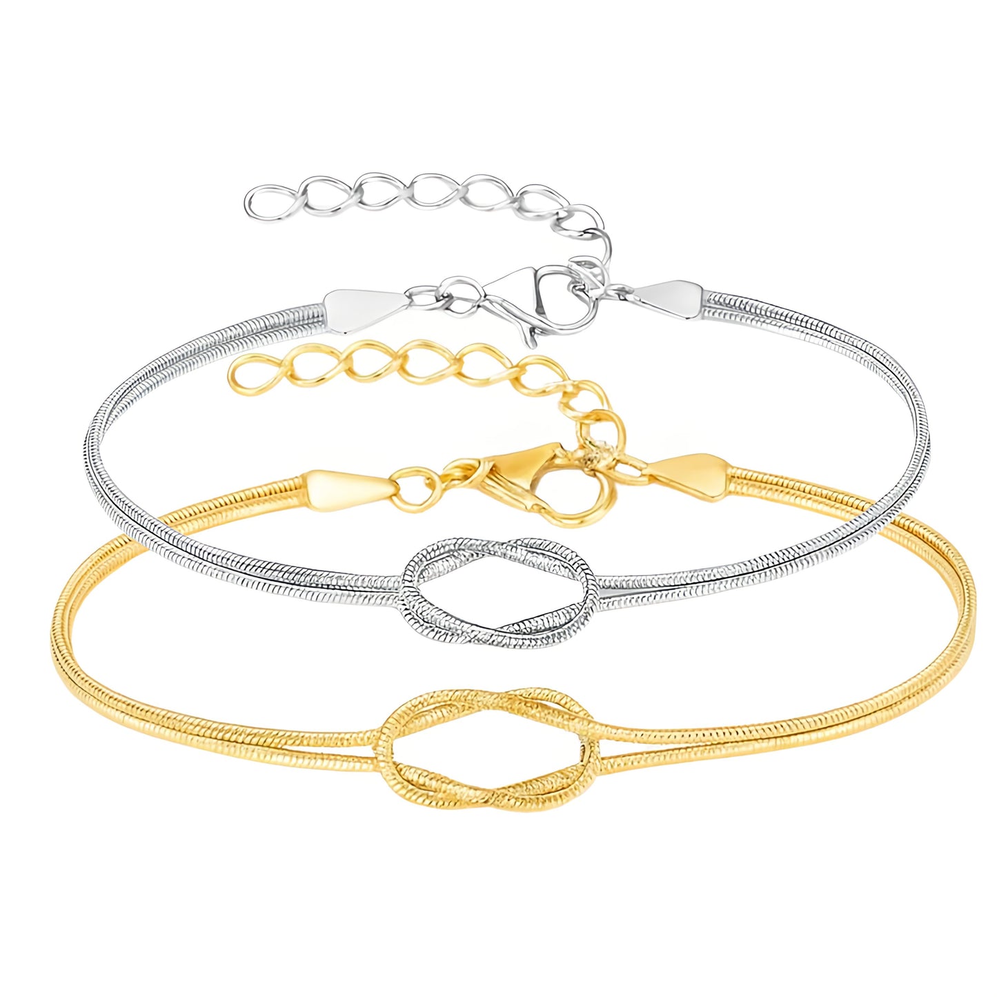 PAR DE PULSERAS NUDO ETERNO - TÚ Y YO