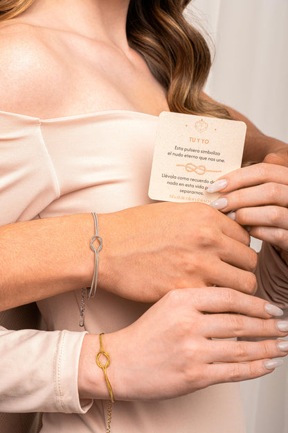 PULSERA NUDO ETERNO - TÚ Y YO