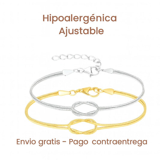 PAR DE PULSERAS NUDO ETERNO - TÚ Y YO